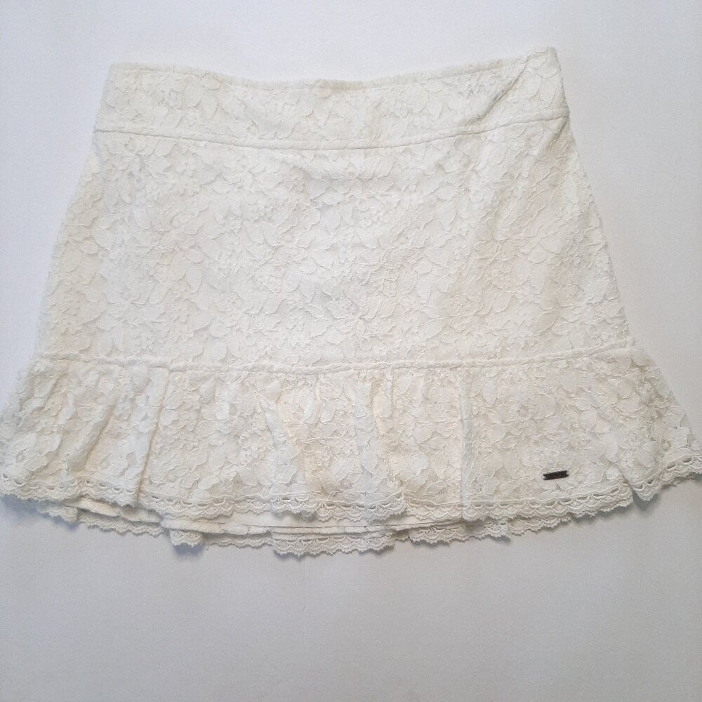 Hollister Lace Ruffle Mini Skirt